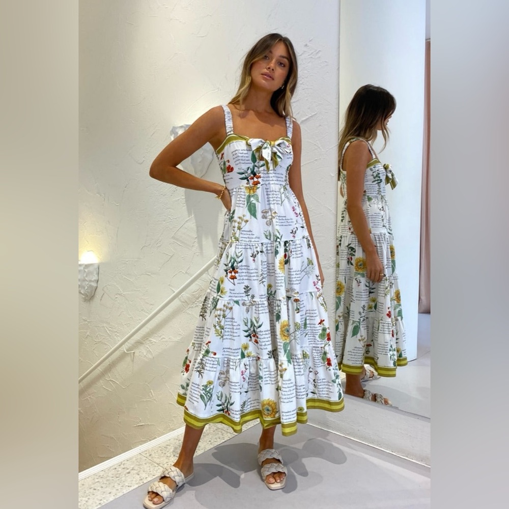 Alemais floral midi dress